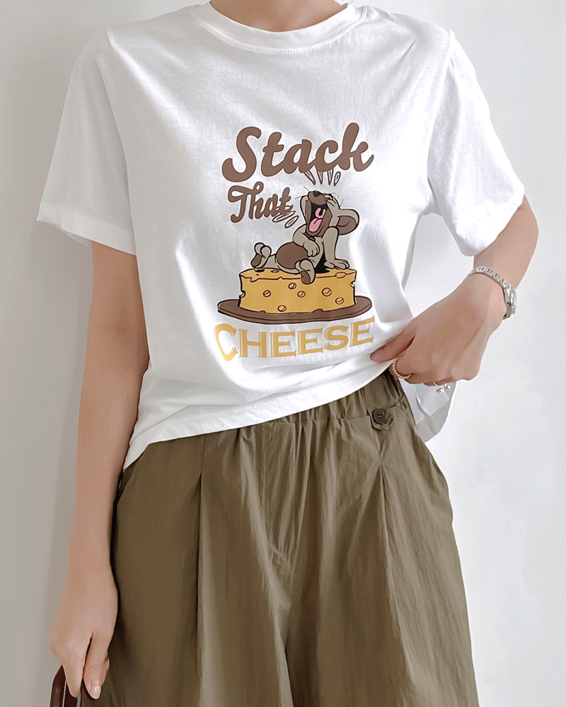 치즈제리 피그 반팔 티셔츠