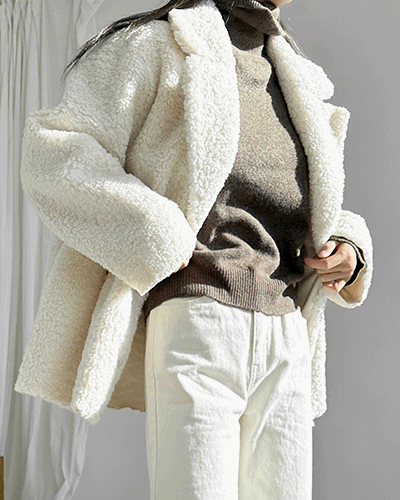토프너 뽀글 양털 자켓