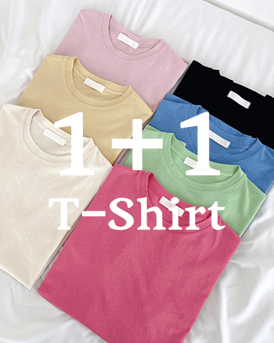 [1+1]로만 모달 반팔 티셔츠(기획상품)