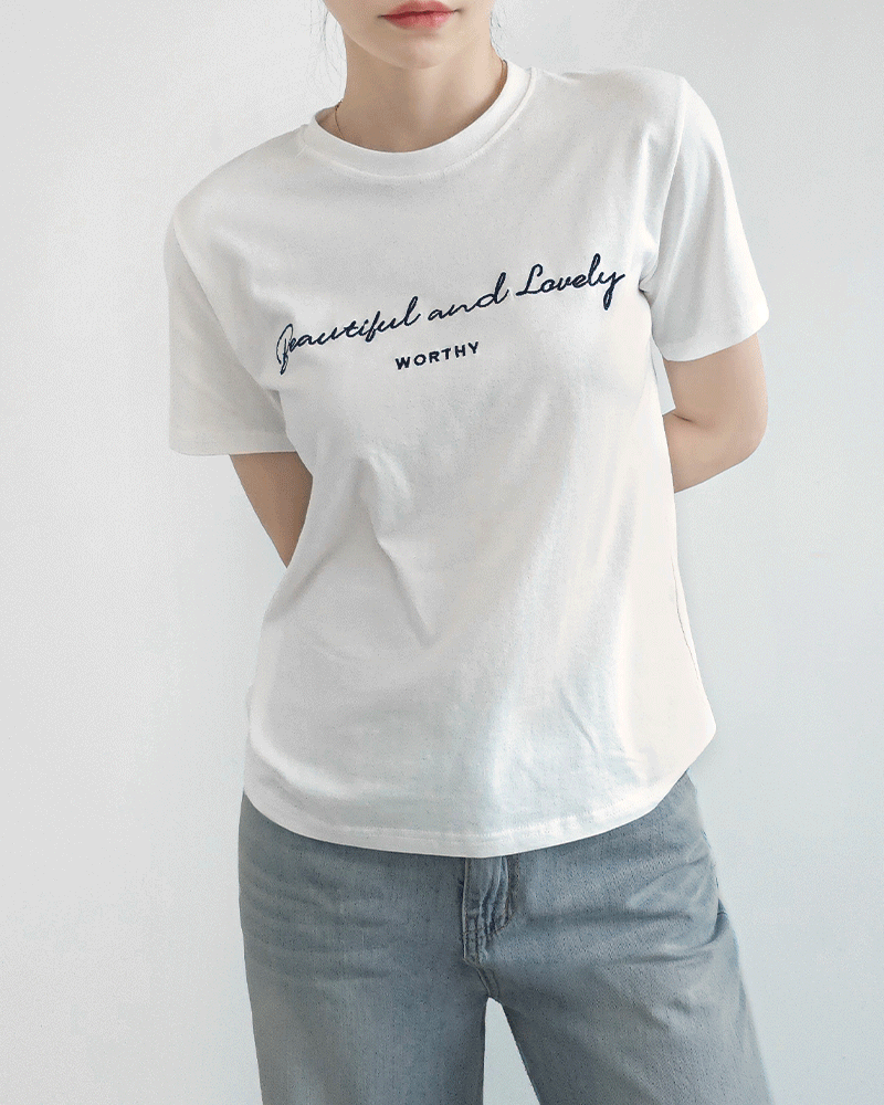 마임 모달 반소매 티셔츠